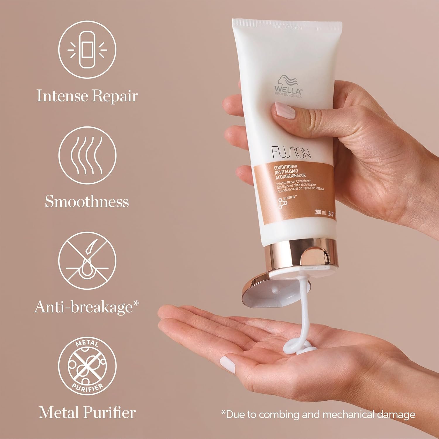 Wella Fusion Acondicionador Reparador Intenso - Imagen 3